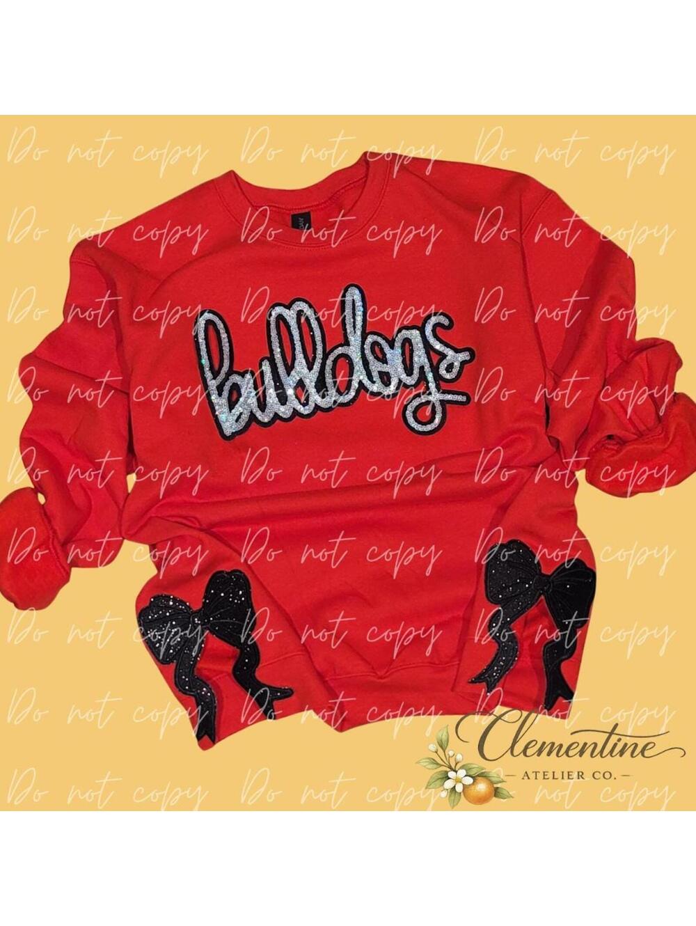 Bulldogs Script Iron-on Patch - Picture 5 of 6